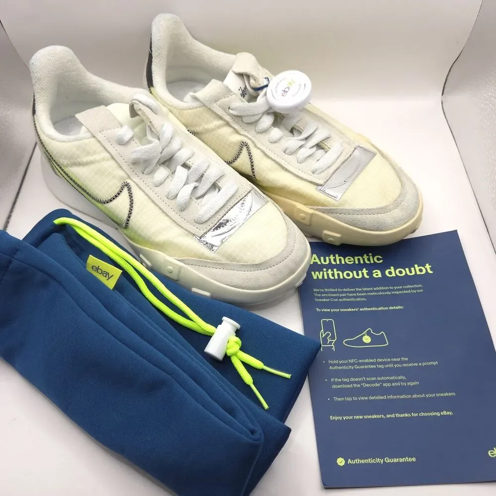Nike Waffle Racer 2X Summit White Volt Womens Sz 7.5 DC4467-100 Authentic NWOB